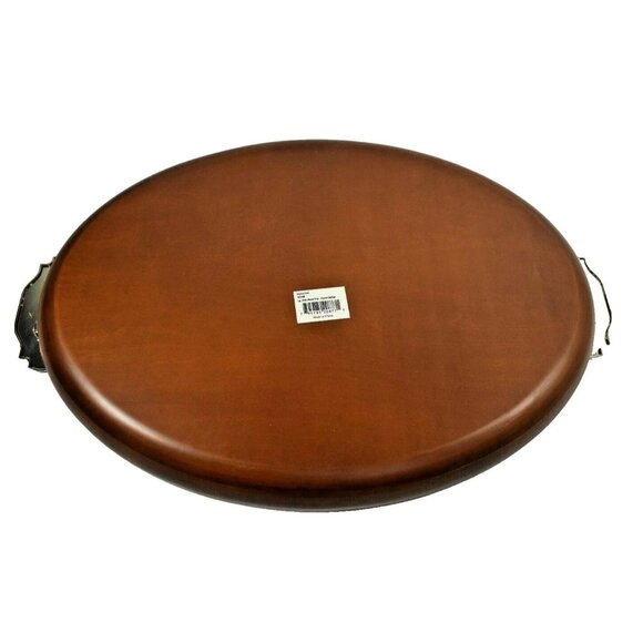 Thirstystone Come Gather at Our Table Large 15 inch Round Wood Serving Tray New - Picture 2 of 5